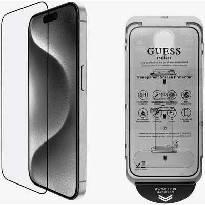 GUESS Закалено стъкло 2.5D за iPhone 16 Pro Black Guess | Lilav | ЖЕНИ | UNI