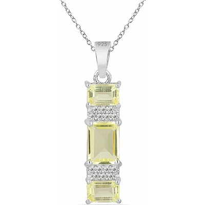 Nefertitis Přívěsek stříbrný s broušenými Lemon topazy a zirkonem 07885 LET NF18794