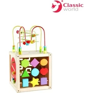 Classic World Дидактически детски куб от дърво - Classic World