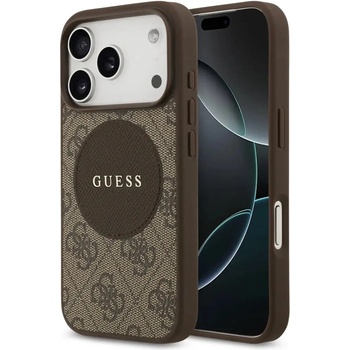 GUESS Калъф Guess 4G Circle Classic Logo MagSafe за iPhone 17 Pro - кафяв