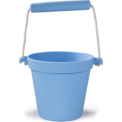 Bigjigs Toys Plážový kyblíček světle modrý