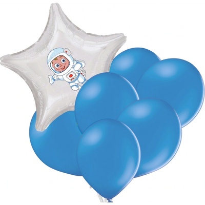 Balonky.cz Set kosmonaut + 6 modrých balónků