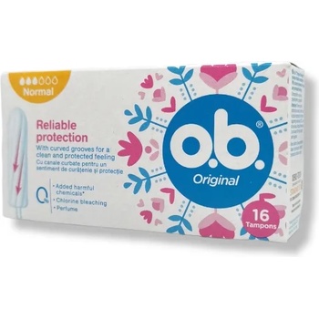 O. B хигиенни тампони, Original, Normal, 16 броя