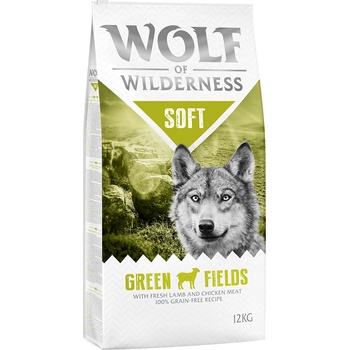Wolf of Wilderness 2x12кг агнешко Green Fields Wolf of Wilderness Soft & Strong