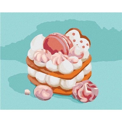 zuty Malování Podle Čísel Zákusek S Marshmallow Myroslava Voloschuk 40 x 50 Cm Plátno Rám