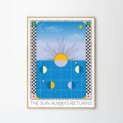 Moikka Plagát The Sun Always Returns by Signe Bagger 70x100 cm