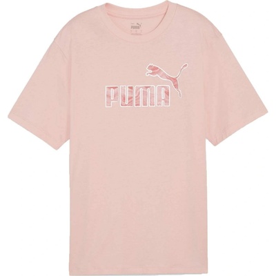 Puma Dámske tričko ESSENTIALS + MARBELEIZED ružová