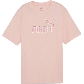 Puma Dámske tričko ESSENTIALS + MARBELEIZED ružová