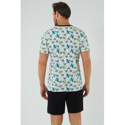 Italian Fashion Picos pánské pyžamo krátké bílo černé