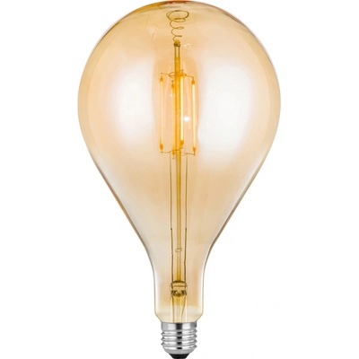 JUST LIGHT Filam. LED žárovka E27, A160, 420lm, 2700K, 4W, jantarové sklo