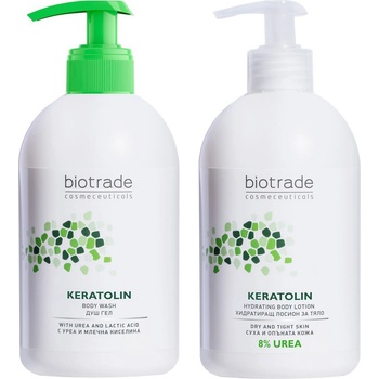 Biotrade Keratolin Body Комплект - Душ гел и Лосион за тяло, 8% урея, 2 x 400 ml