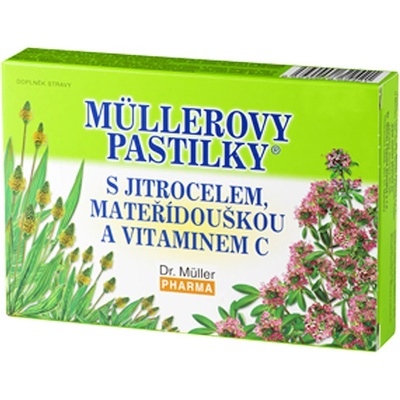 MÜLLEROVE PASTILKY so skorocelom materinou dúškou a vit.C 24 ks