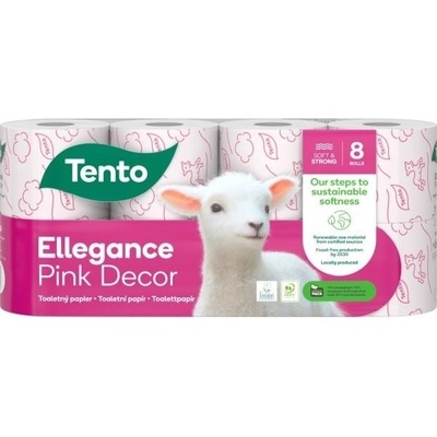 TENTO Ellegance Pink Decor 8 ks