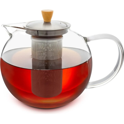 Klarstein Glaswerk Sencha, кана за чай, 1, 8 л, цедка от неръждаема стомана, боросиликатно стъкло, капак (-)