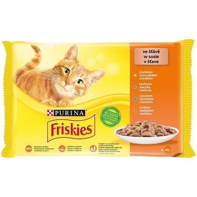 Friskies Cat kura kačica losos morka v šťave 4 x 85 g