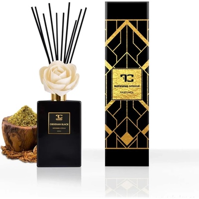 Dedra difuzér s FLOW kvetom & tyčinkami OBSIDIAN BLACK 500 ml