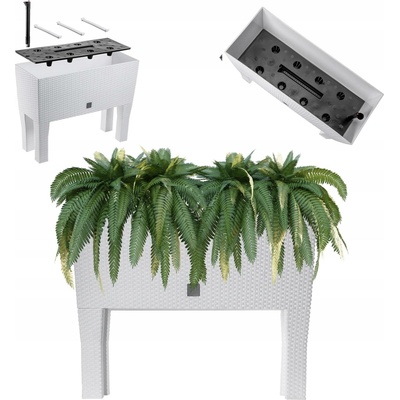 Kadax Květináč 80 x 33 x 62 cm plast bílý