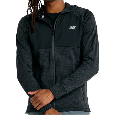 New Balance Мъжко яке за бягане New Balance Heat Grid Hooded Full Zip Zip-up hoodie - Black - размер M (028-0704-0112)