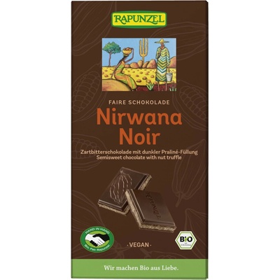 Rapunzel NIRWANA NOIR s pralinkovou náplní BIO VEGAN 55% 100 g