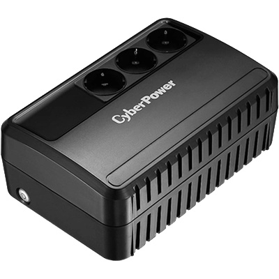 CyberPower UPS BU650E (3 Schuko) 650VA (360 W), 230V Енергоспестяващо непрекъсваемо захранване LINE-INTERACTIVE, AVR (BU650E)