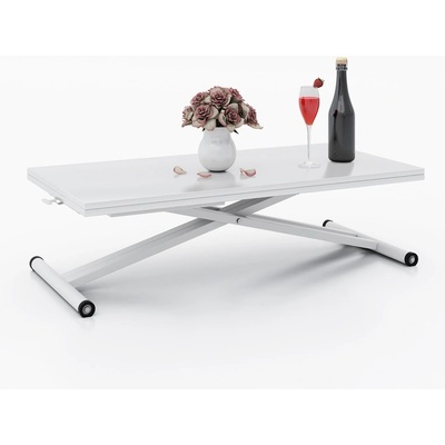 IVM BG Разтегателна маса Хавана с повдигащ механизъм - бял мат