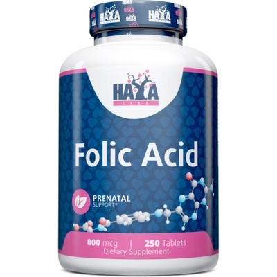 Haya Labs Folic Acid, 800 mcg, 250 таблетки, Haya Labs