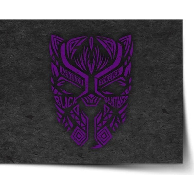 Sablio Plagát BLACK PANTHER wakanda forever Fialový - 60x40 cm
