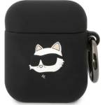 Karl Lagerfeld AirPods 1/2 черен силиконов калъф Choupette Head 3D (KLA2RUNCHK)