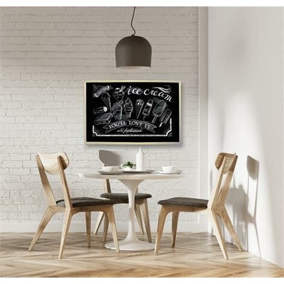 VICTORIA Černá tabule, nemagnetická, dřevěný rám, 60 x 90 cm VVI11