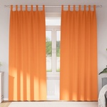 Pure Line Home Плътни завеси в цвят оранжев с текстилни гайки (уши), 2 бр. , 140 x 225 см