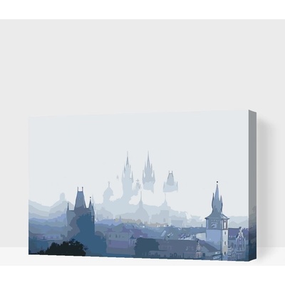 Painting Queens Malování podle čísel Ranní Praha 60 x 80 cm bez rámu a bez vypnutí plátna PBN/MORNINGPRAGUE/60 x 80/WO