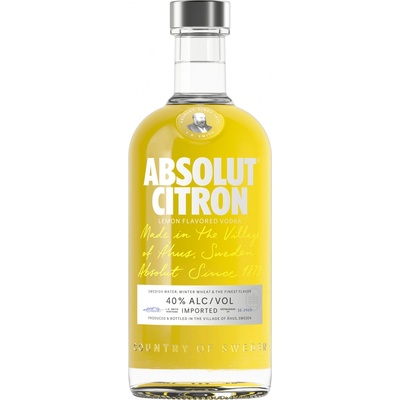 Absolut Citrón 40% 1 l (čistá fľaša)