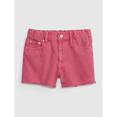 GAP Dětské denim kraťasy high rise Washwell Růžová