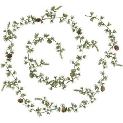 Ib Laursen Dekorativní girlanda Wooden Beads 127 cm, zelená barva, dřevo, kov – Zboží Dáma