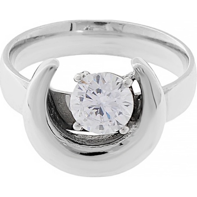 MPM Dámský ocelový nerezový prsten se zirkonem 6773 stříbrné