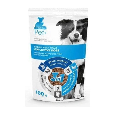 Pochoutka Pet+ 3v1 for Active Dogs králičí 100 g