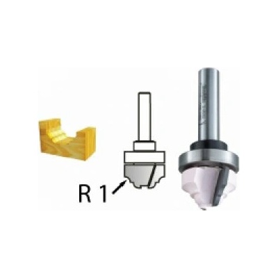 Profilová fréza s ložiskem stopka 8mm, 22x13x54mm, Makita D-48262