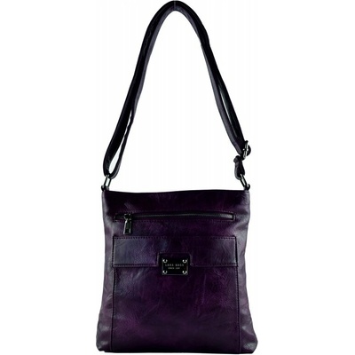 STELLA dámska crossbody koženková kabelka Fialová