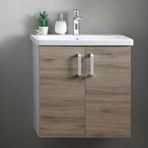 Kolpa San Комплект стенен шкаф и мивка KolpaSan Evelin, сив/дъбов MDF 80 см 573850 (573850)