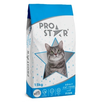 HERMOS Prostar Adult Cat Food with Fish - Пълоценна храна за пораснали котки с риба 15 кг, Турция