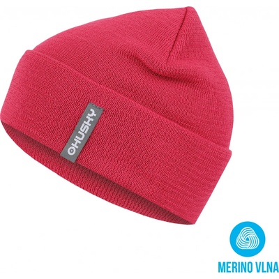 Husky dětská merino čepice Merhatpink
