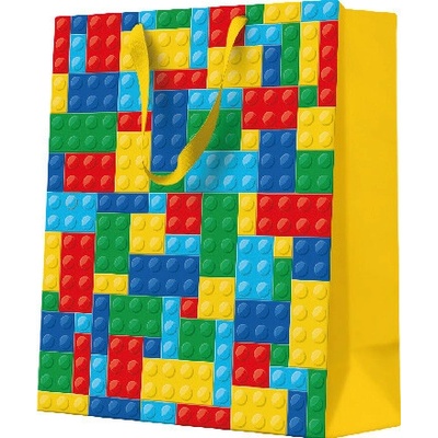 Paw Papírová taška PAW střední Colorful Bricks ,balení 5 ks 615496