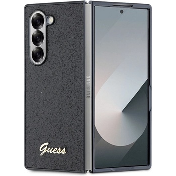 GUESS Хибриден удароустойчив кейс за Samsung Galaxy Z Fold6 - Guess Glitter Flakes Metal Logo Case (черен) (GUHCZFD6HGGSHK)