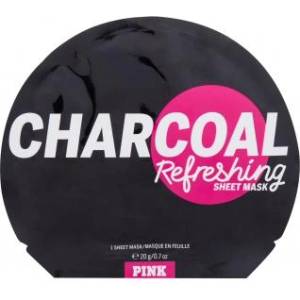 Victoria's Secret Pink Charcoal Refreshing Sheet Mask изглаждаща маска за лице за жени 20 гр