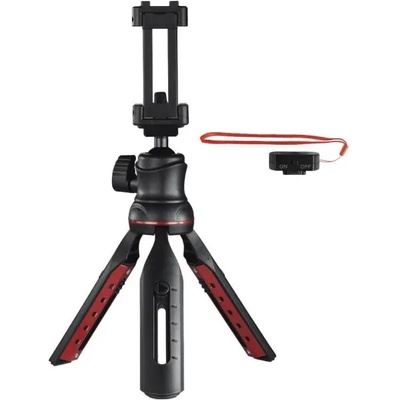 Мини статив HAMA Solid II 21B, 18 -21 cm, пластмаса, дистанционно, Bluetooth, черен (04635)