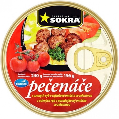 Sokra Pečenáče z uzených ryb v rajčatové omáčce se zeleninou 240 g