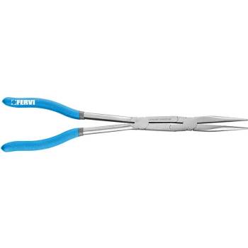 FERVI Телефонни островърхи удължени и извити клещи с изолация Fervi 0872/PDD - 335 mm (0872/PDD)
