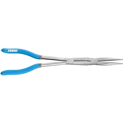 FERVI Телефонни островърхи удължени и извити клещи с изолация Fervi 0872/PDD - 335 mm (0872/PDD)