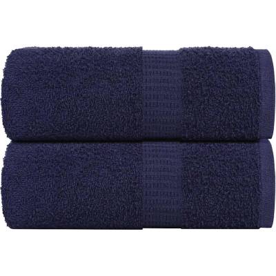 vidaXL Кърпи за гости FROGN 2 бр. тъмносини 30x50 см 360 г/м2 (136779)