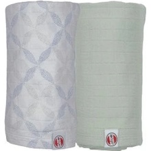 Lodger Swaddler Solid Matcha 2balení 110 x 110 cm Peppermint/Blue Fogg